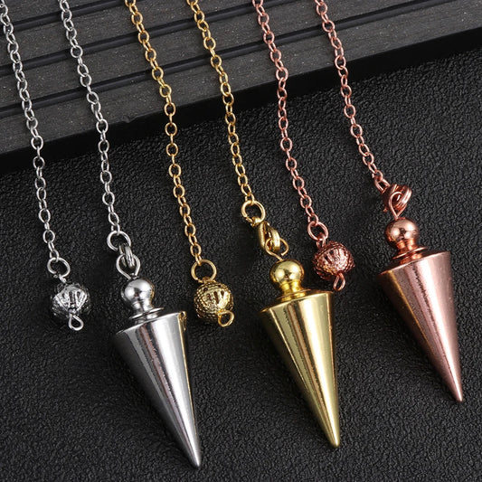 Antique Copper Metal Dowsing Pendulum – Spiritual Shuttle-Style Pendulum for Divination & Energy Healing