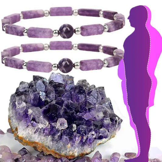 Natural Amethyst Slimming Bracelet – Energy Healing & Body-Purify Yoga Jewelry
